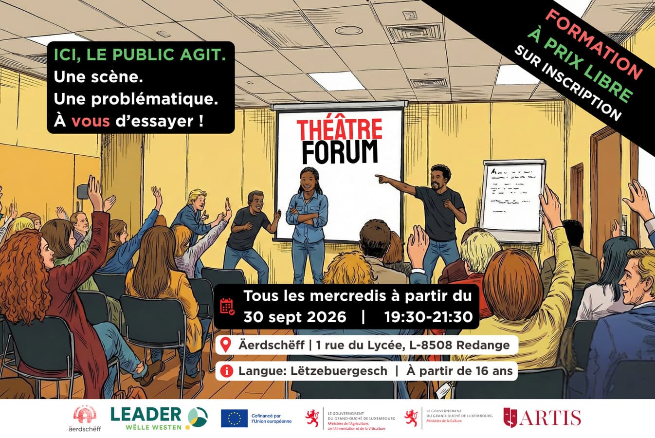 Théâtre-Forum : jouer, improviser et agir ensemble