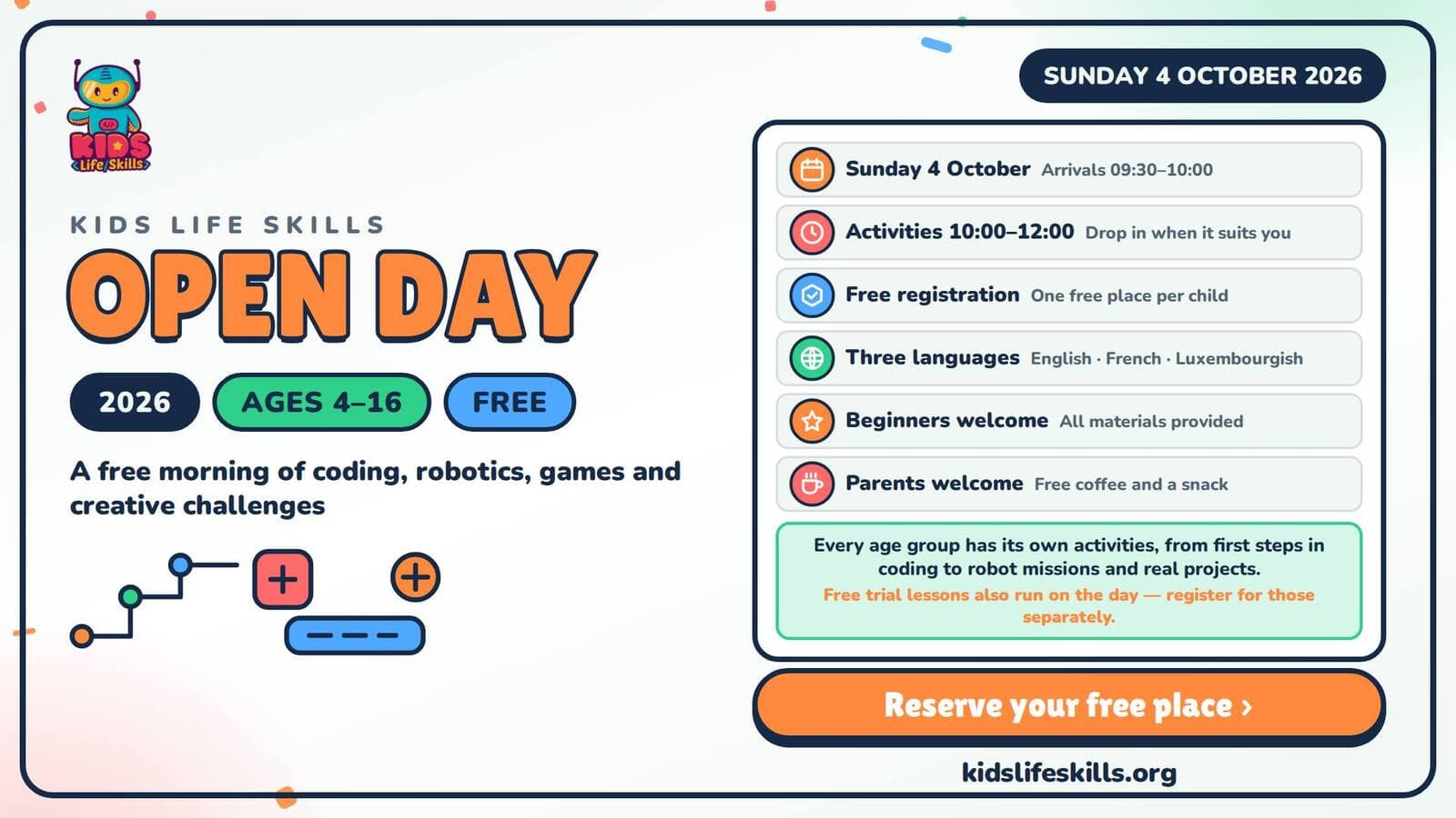 Journée portes ouvertes Kids Life Skills