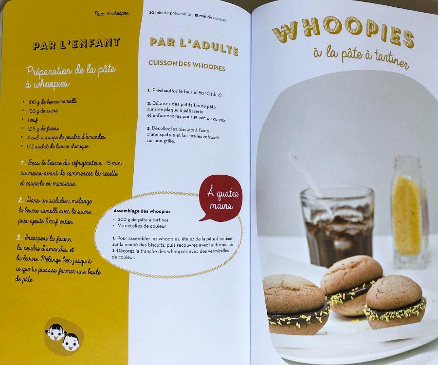 kideaz cuisine a 4 mains hachette recette whoopies