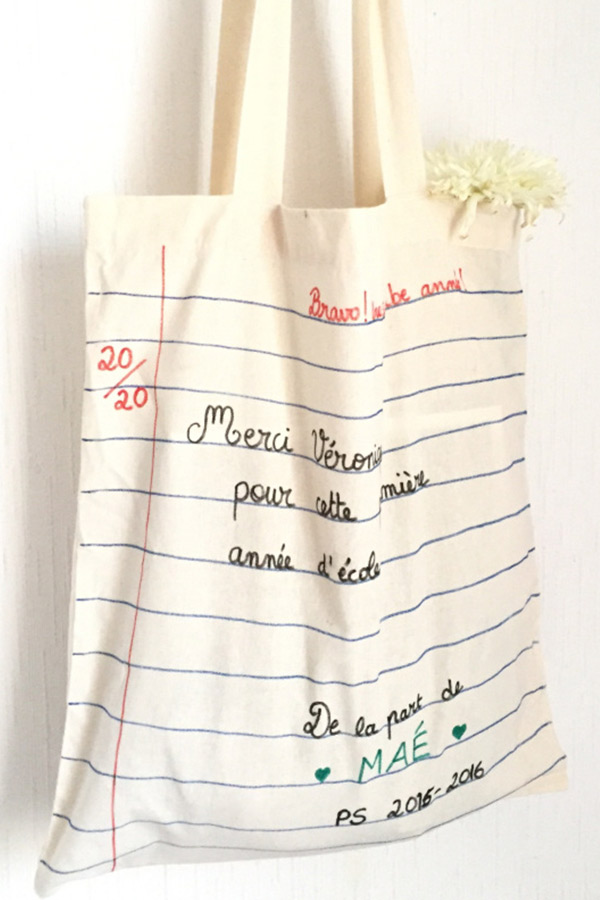 tote bag personnalise cadeau diy