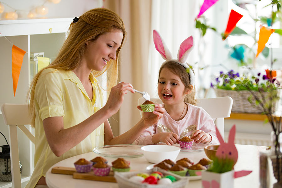 kideaz paques recette patisserie gateau maman fille