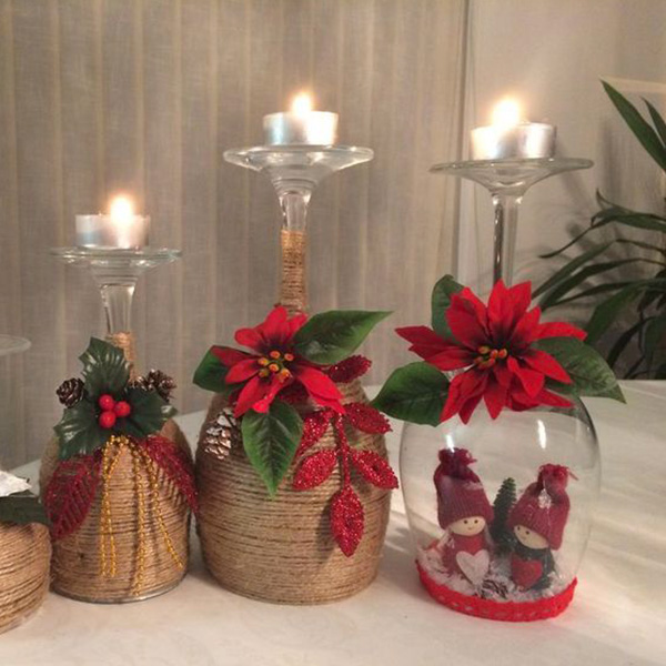 kideaz diy noel bougeoirs verres