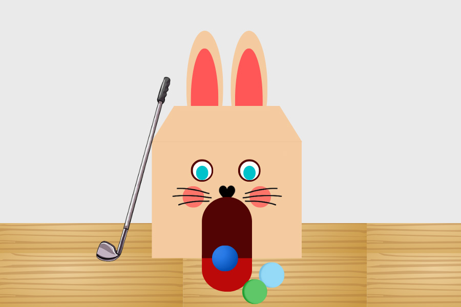 kideaz copyright mini golf lapin