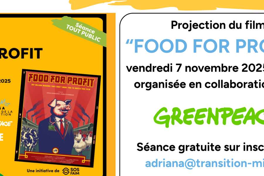 kideaz copyright event mesa la maison de la transition  projection gratuite la mesa food for profit