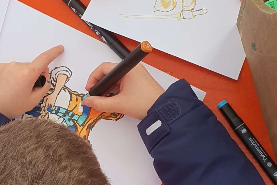 kideaz copyright event  winterkids accompanied comic drawing workshop