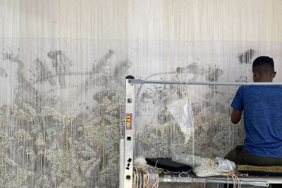 kideaz copyright event mudam  matires entrelaces atelier de tissage