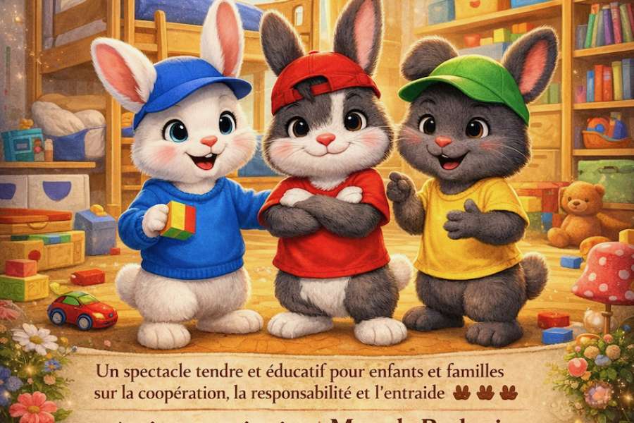 kideaz copyright event theatre le 10  les trois petits lapins le lapin je veux je ne veux pas et je peux