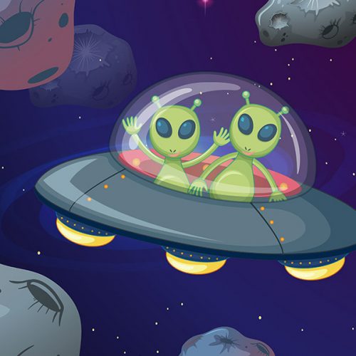 kideaz alien ovni espace dessin