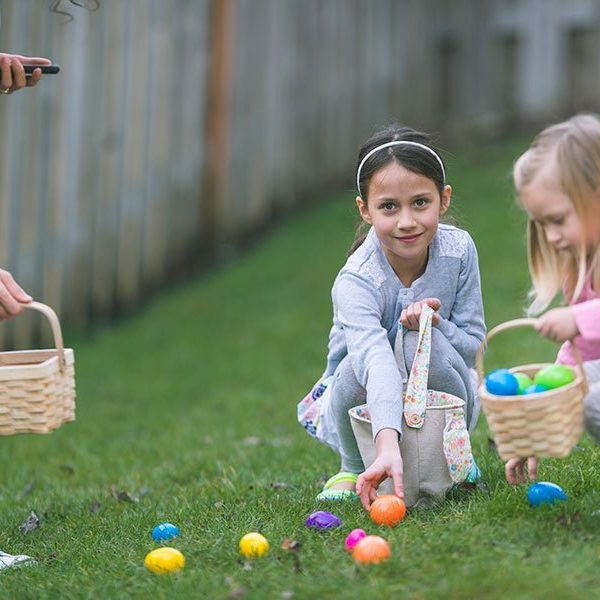 kideaz chasse oeufs enfants jardin