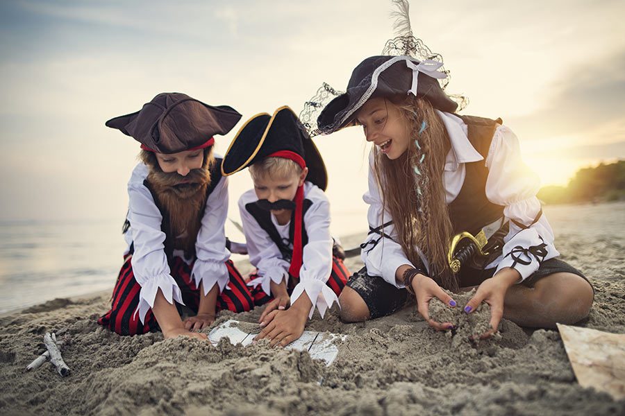 kideaz chasse tresor enfants pirates plage enigme