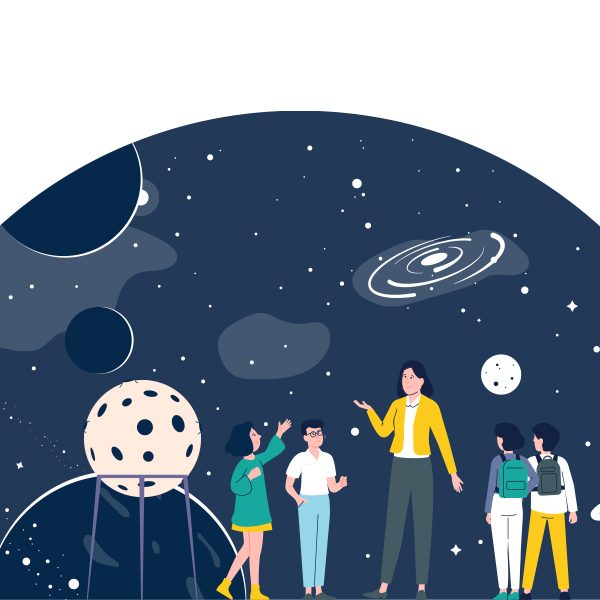 kideaz luxembourg science center planetarium illustration